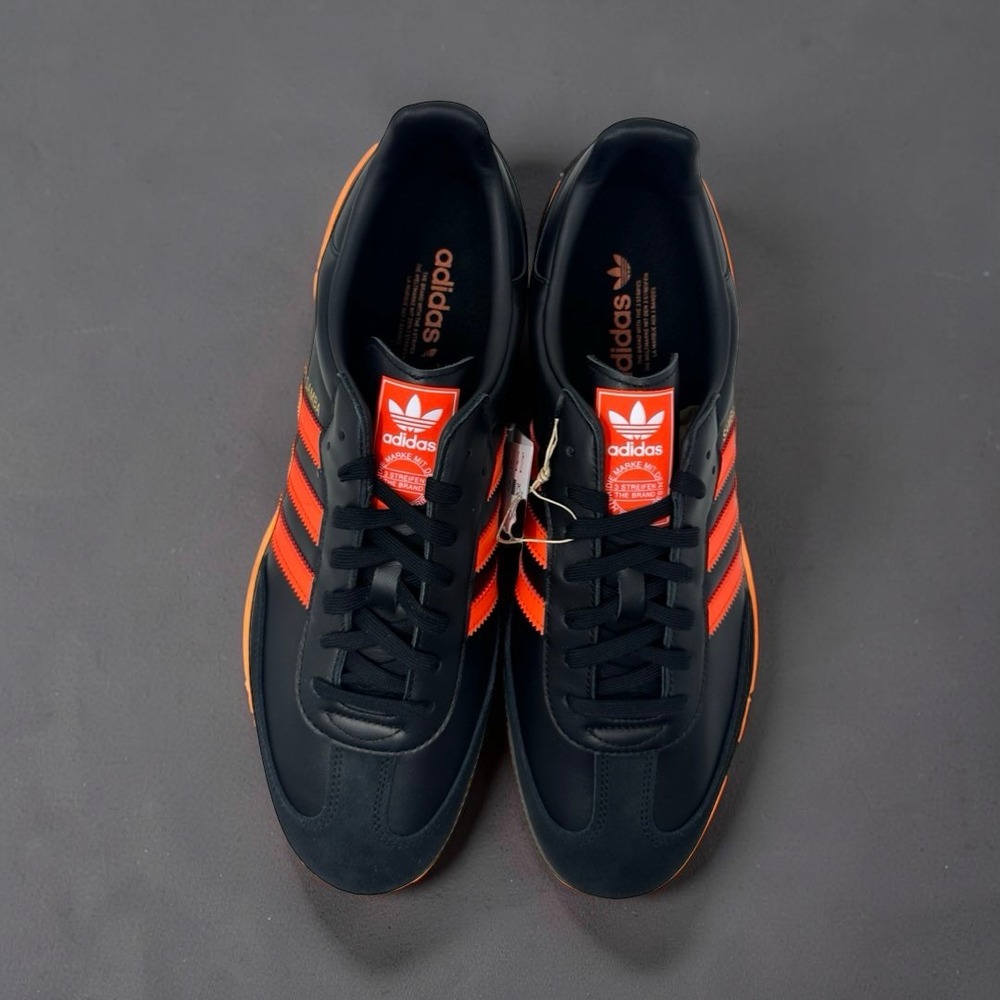 adidas Samba OG Core Black Impact Orange Gum Mens Shoes Size 14 Sneakers JR0910 - Picture 8 of 14